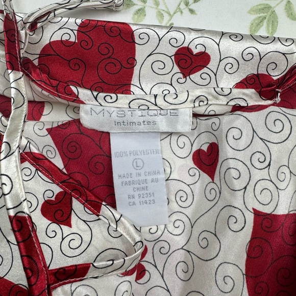 Vintage Valentines Satin Slip Dress Large - Picture 5 of 10